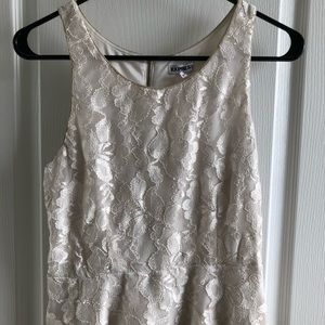 Express peplum lace sleeveless blouse